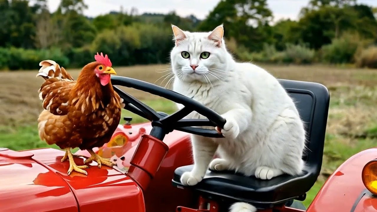 Snowy the White Farm Cat 🐱🌾 | Cute Farm Nursery Rhyme for Kids