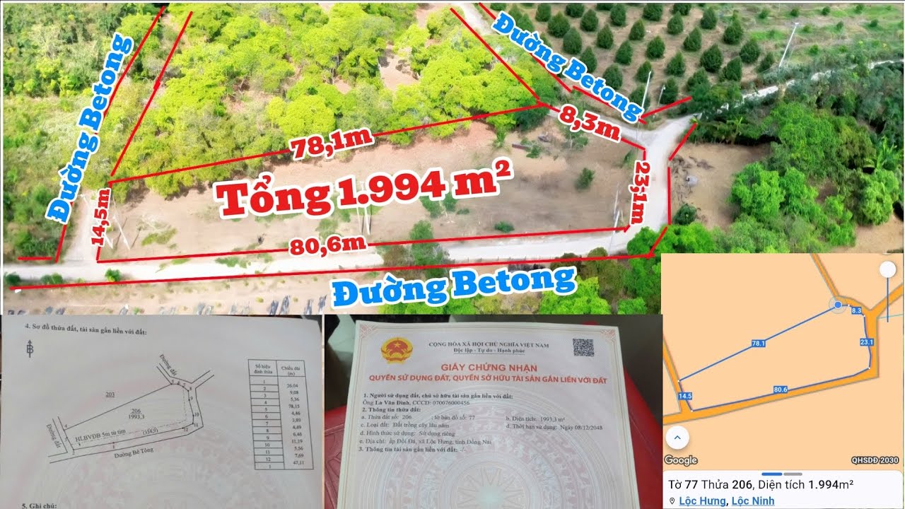 (41) #368tr | SIÊU PHẨM 3 MẶT TIỀN 2000m² có 131m mặt đường LH 0867251968 #bdsbinhphuoc