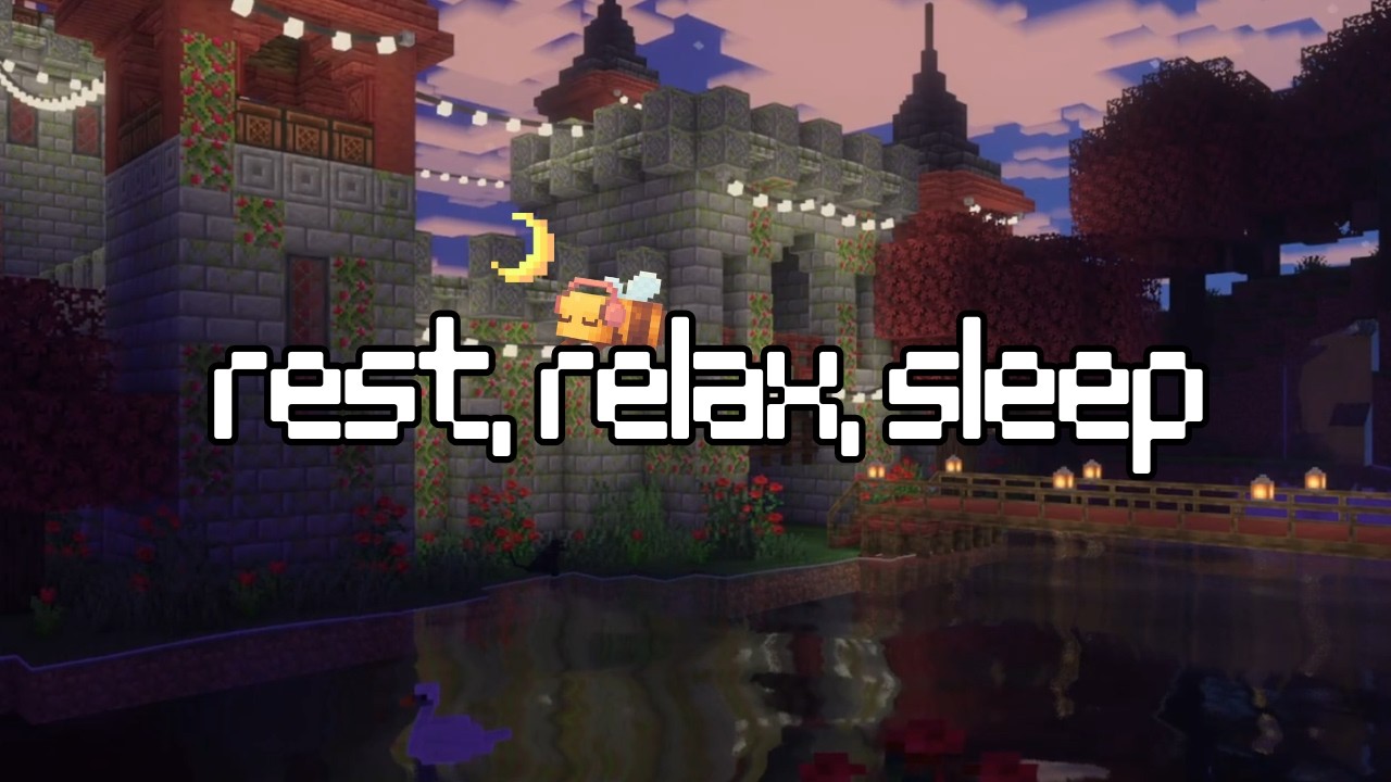 Minecraft Romantic Castle Ambience w/ Gentle Music | 3 Hours