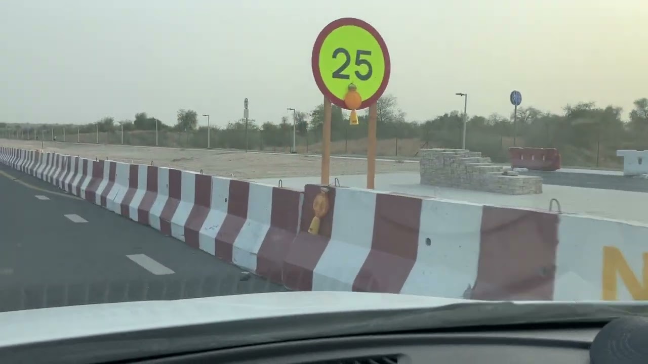 What is the speed limit of concrete barrier placing area, #Infra civil #Concrete barrier #Temporary 