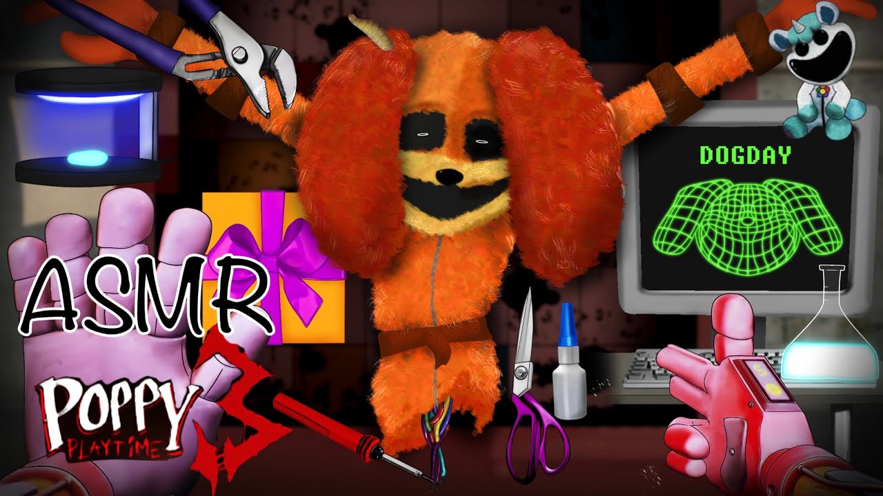 ASMR Saving DOGDAY & Fixing Legs (Good ending) Poppy Playtime Chapter 3 Animation‼️, Dogday Cutscene