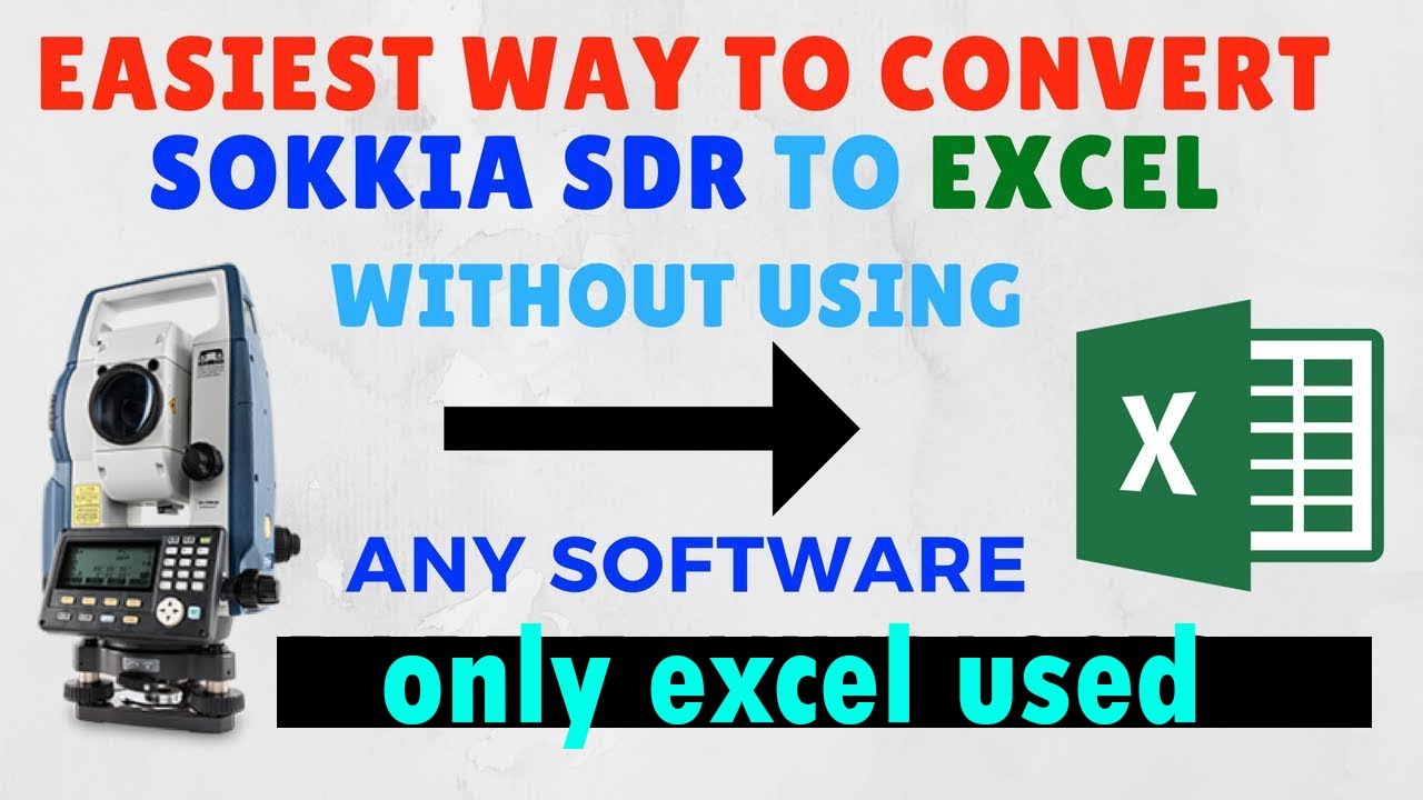 how to convert sdr file to excel |very easy |full explained