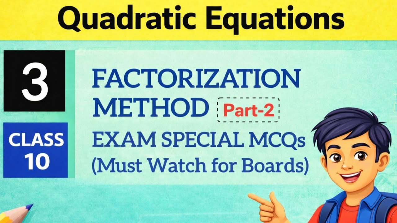 Class 10 Maths: Quadratic Equations - Imp Questions & MCQs | Tan Theta 