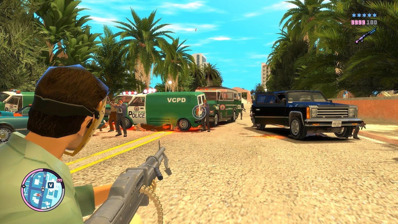 GTA Vice City Nextgen Edition 6 Stars Police FBI Shootout