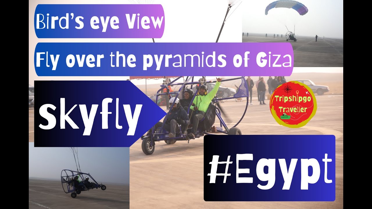 Bird's eye view of The Pyramids of Giza, Skyfly @ Egypt