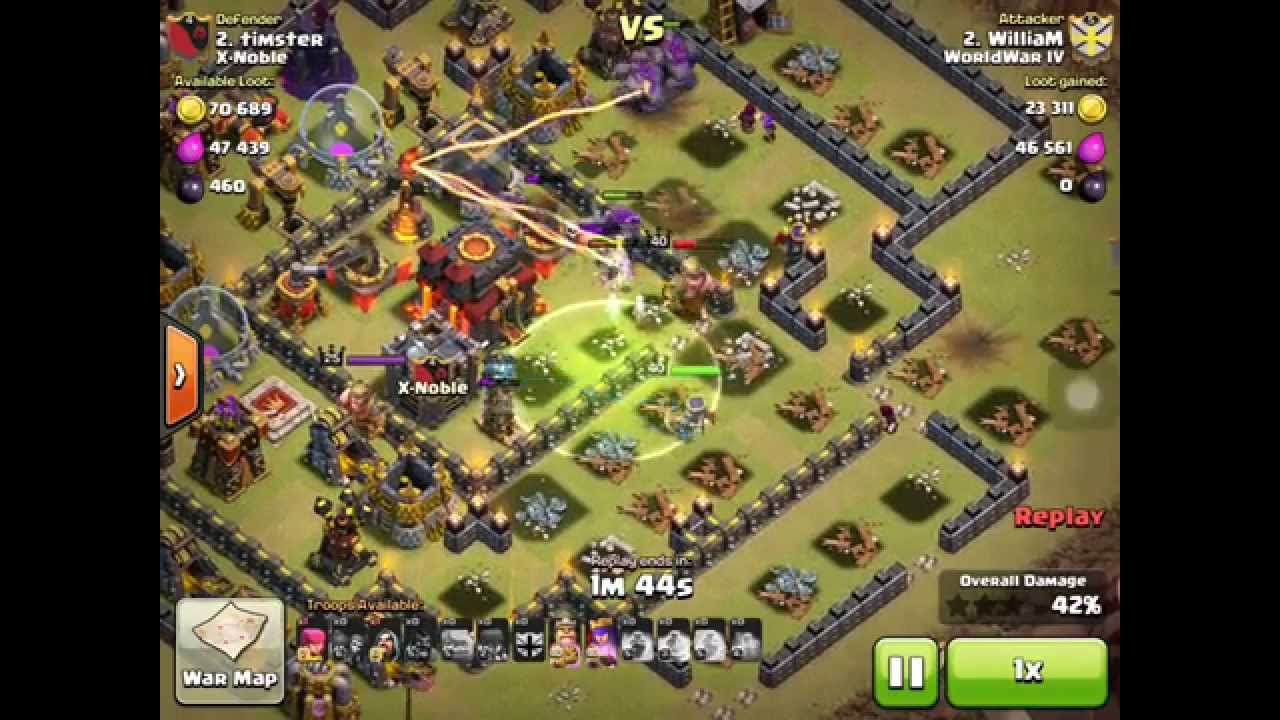 Typical attack on a maxed TH10 