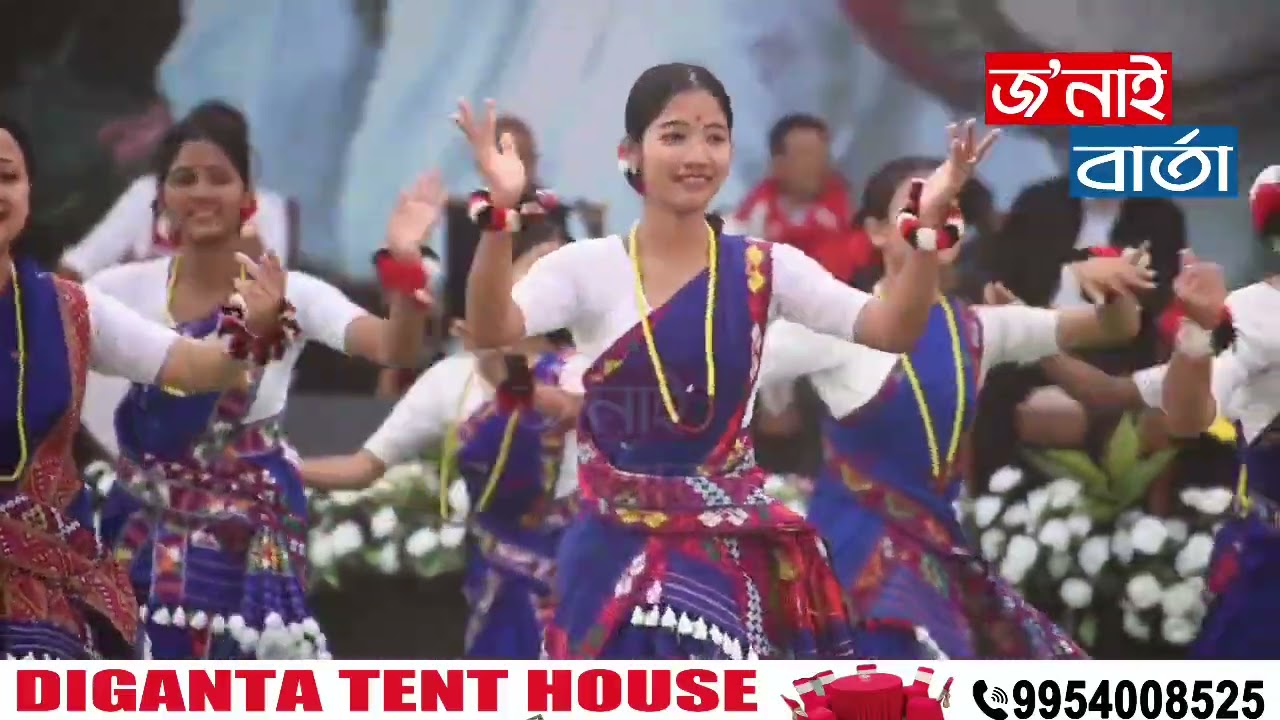 Group Dance performance at the 10th Mising Youth Festival,held at Kareng Chapory,Bogibil,Silapathar.