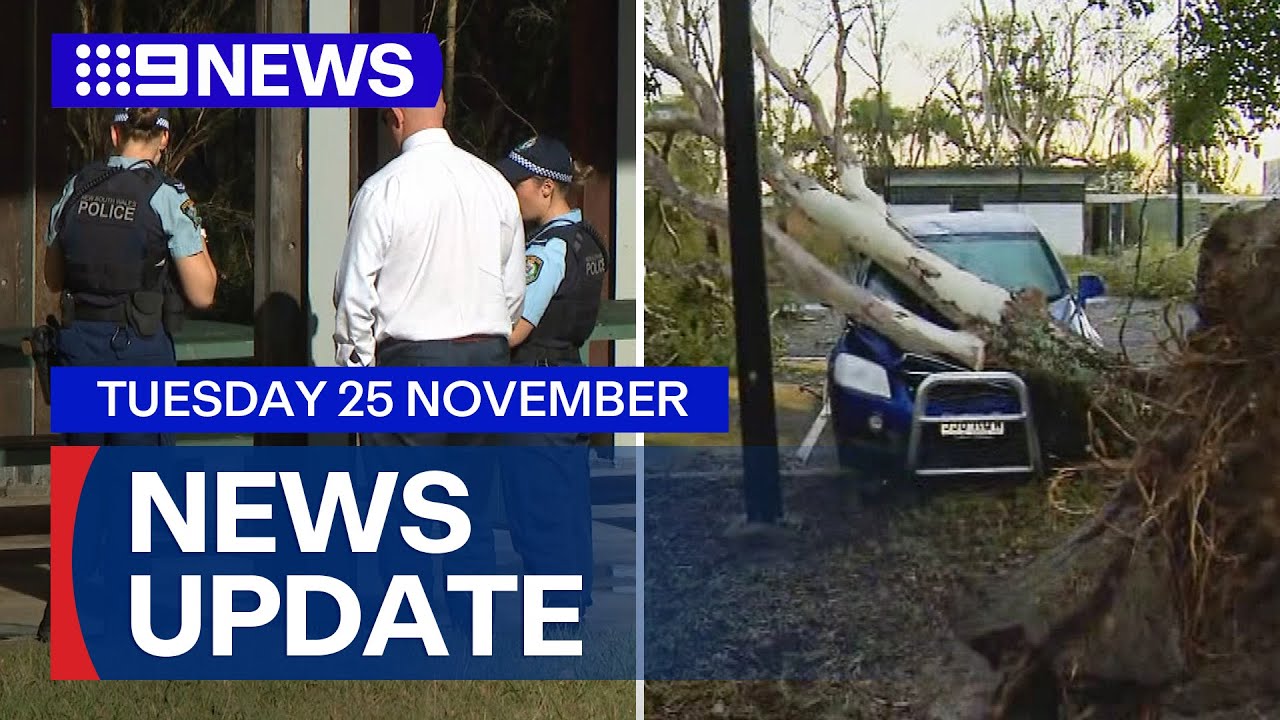 Teen charged with murder over fatal stabbing; Clean-up underway for Queensland | 9 News Australia