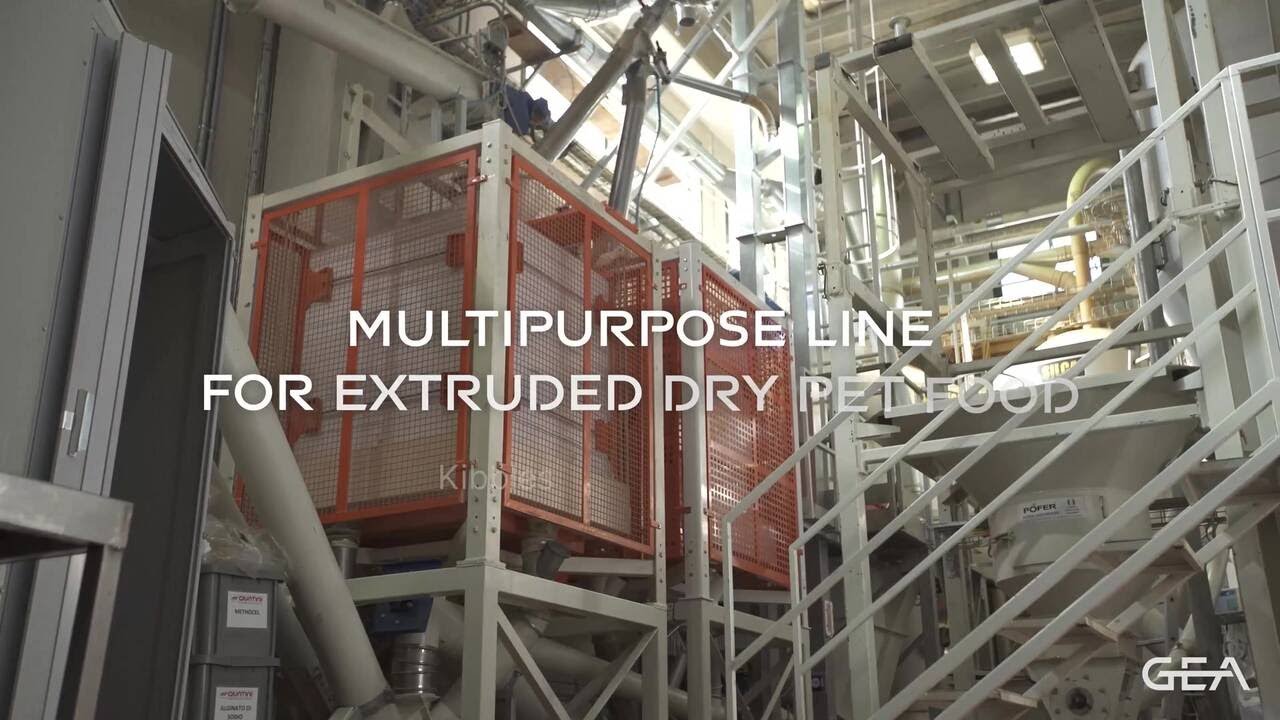 Multi-purpose line for extruded dry pet food