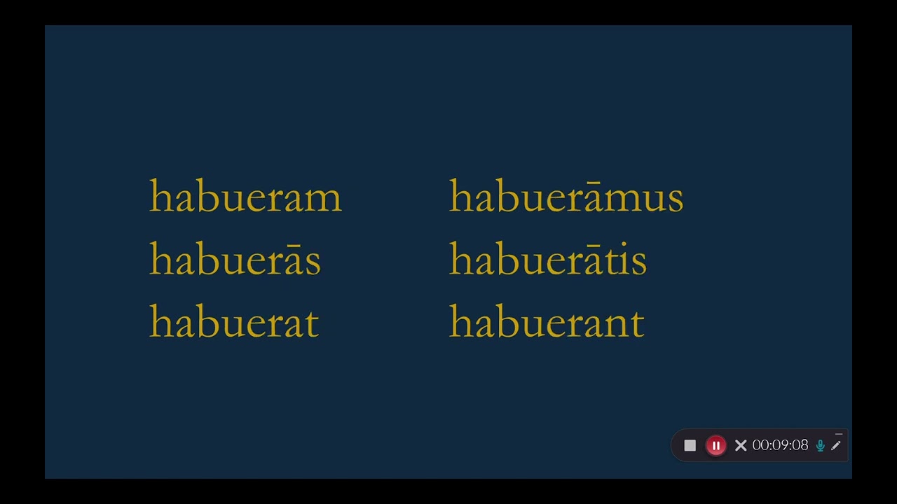 Latin Verbs: Perfect System, Active, Indicative