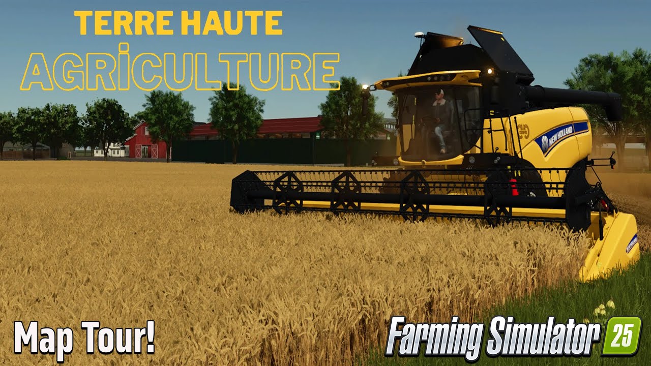 BIG FIELDS!! Terre Haute Agriculture?! NEW MOD MAP! (TOUR/REVIEW!) Farming Simulator 25