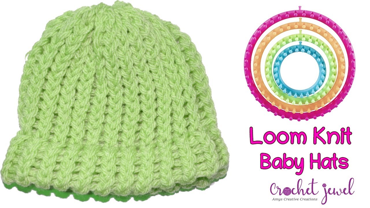How To Knit A Loom Baby Hat For Beginners | DIY Loom Knit