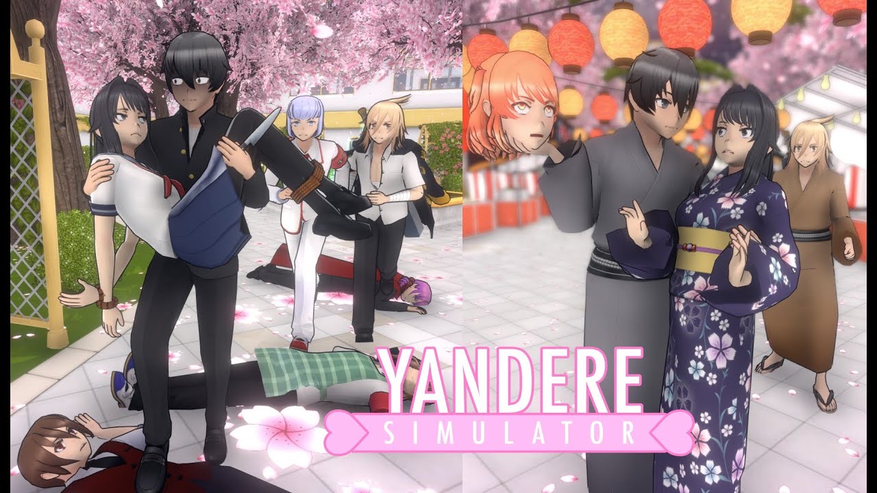 Yandere Senpai Gets Rid of the Male Rivals! Senpai x Ayano x Male Rivals | Yandere Simulator