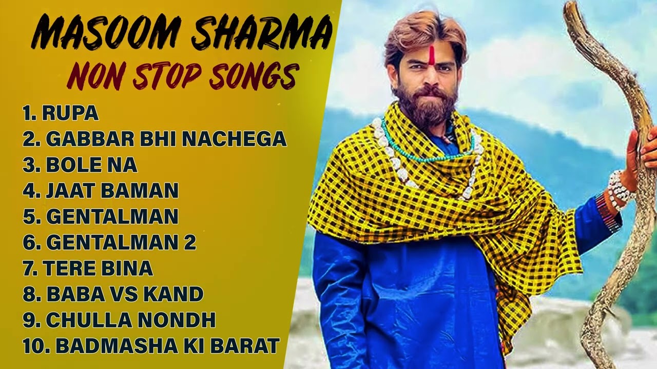 Masoom Sharma Jukebox 2025 | Gabar Bhi Nachega, Gentleman 2, Chulla Nondh & More Haryanvi Hits ✅
