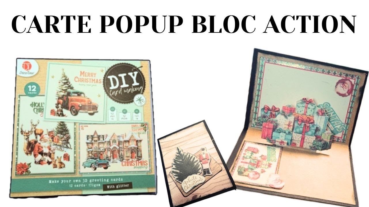 CARTE POPUP HYPER FACILE DEBUTANTE #action #scrap #tuto #popup