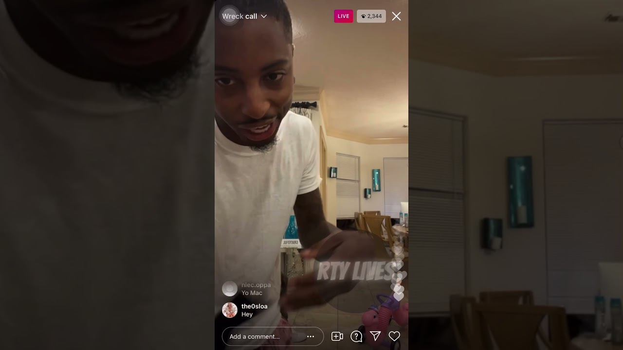 Mike and the kids on IG Live play fighting (7/14/21)