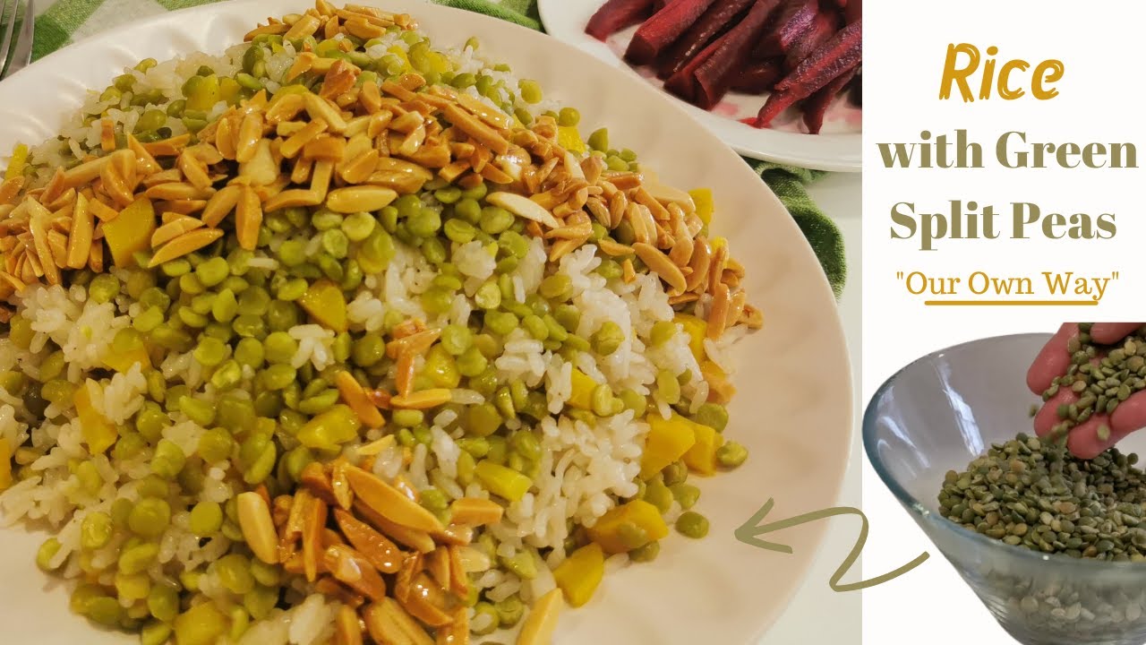 Rice with green split peas and how to cook dry peas | A healthy recipe I learned from my mom💓