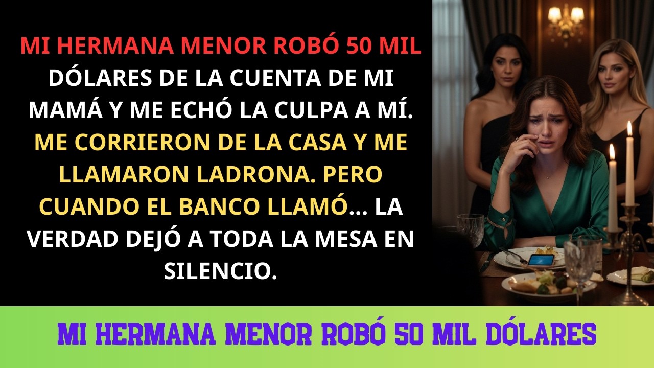 MI HERMANA MENOR ROB 50 MIL D LARES DE MI MADRE Y ME ECH LA CULPA PERO EL BANCO REVEL LA VERDAD