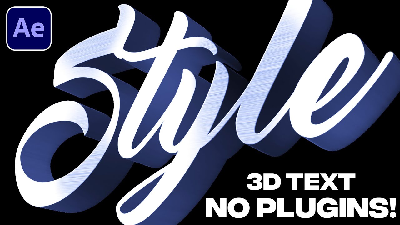 After Effects 3D Text Animation Tutorial NO PLUGINS! - So Easy