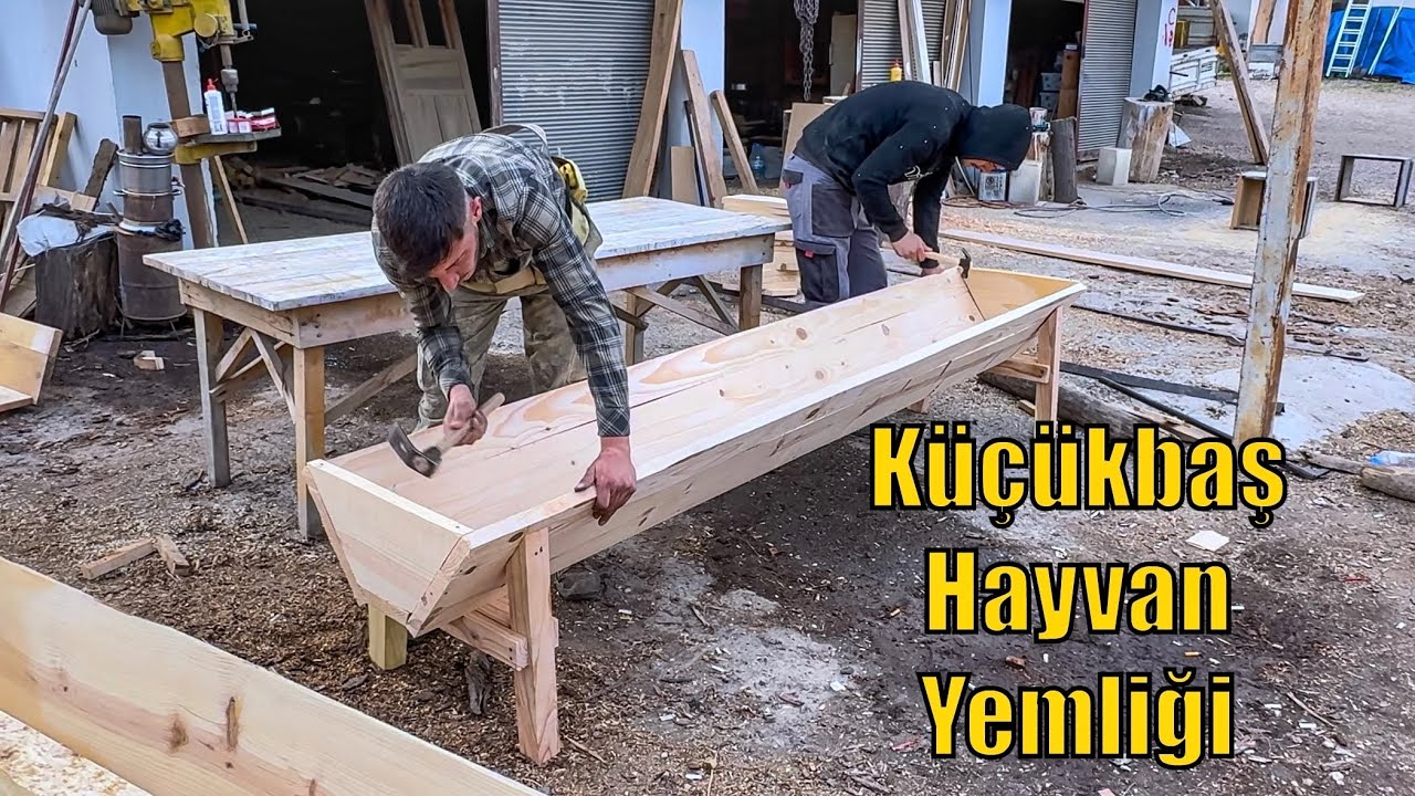 Kurbanlık Ahır İçin Ahşap Yemlik Yapımı ‼️