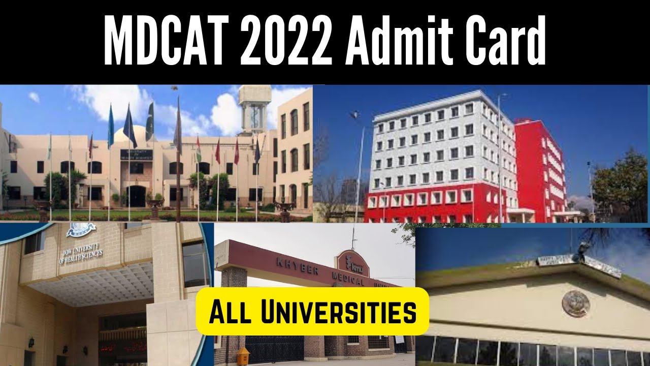 Download MDCAT 2022 Entry Test Admit Card/ Roll Number Slip