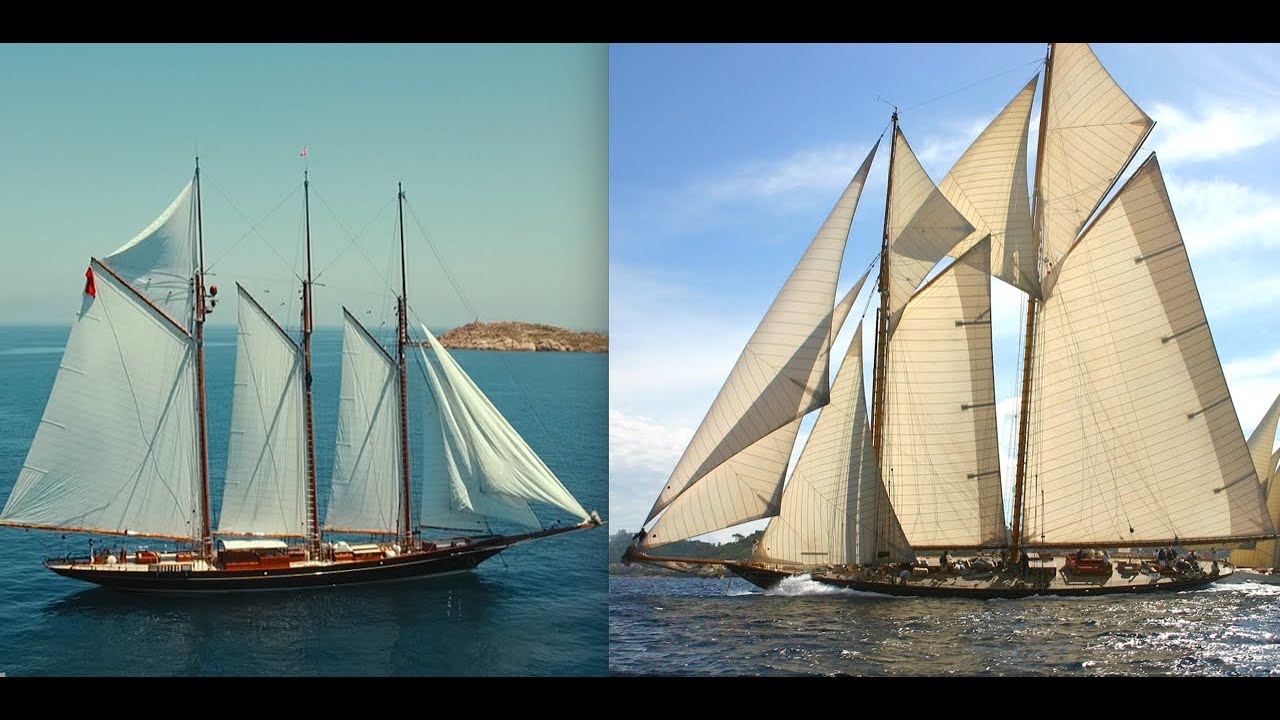 Sailing with Shenandoah of Sark & Mariette of 1915 / Super yacht Giorgio Armani Regatta