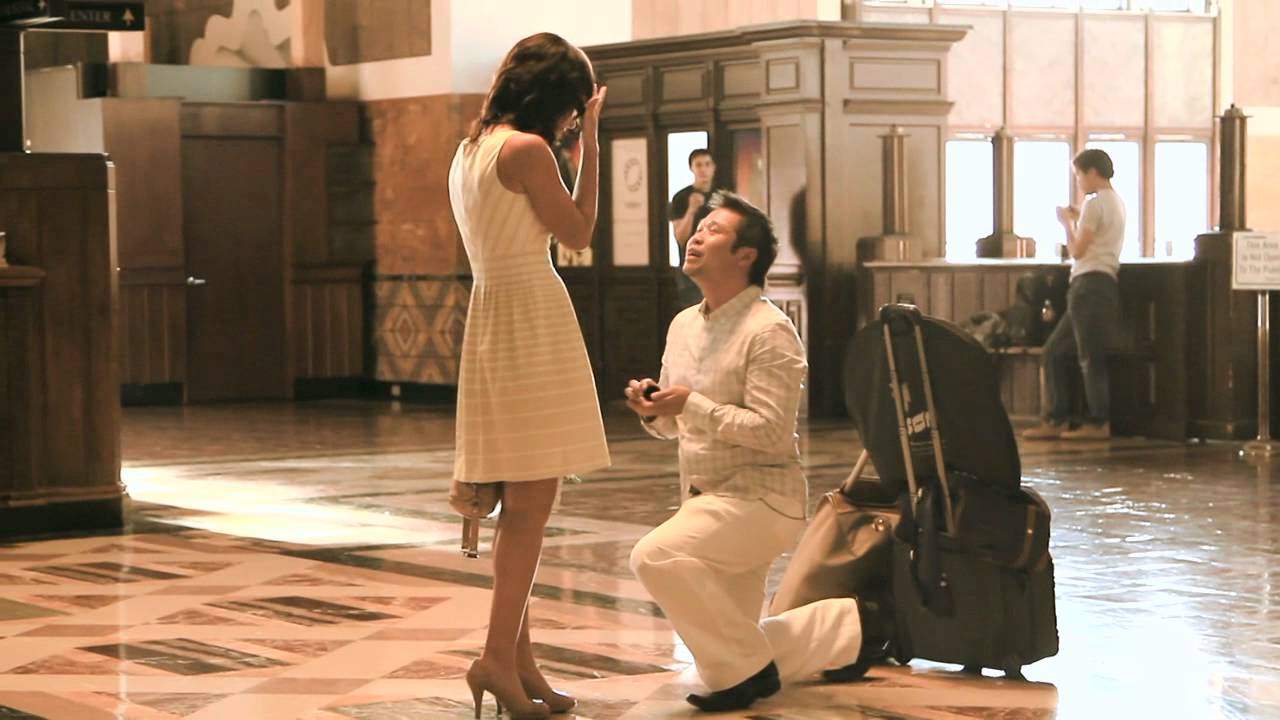 Best & Greatest Marriage Proposal Ever!!! @ Union Train Station, LA. AMAZING!