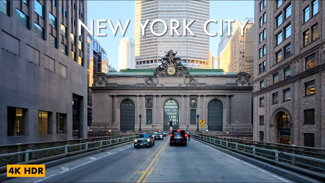 New York City 4K Drive | Lower Manhattan to Midtown via 6th Ave & Park Ave (Rush Hour)