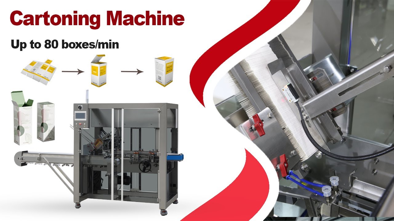 80 Boxes/Min! Automatic Cartoning Machine for Pharma, Food & Cosmetics!