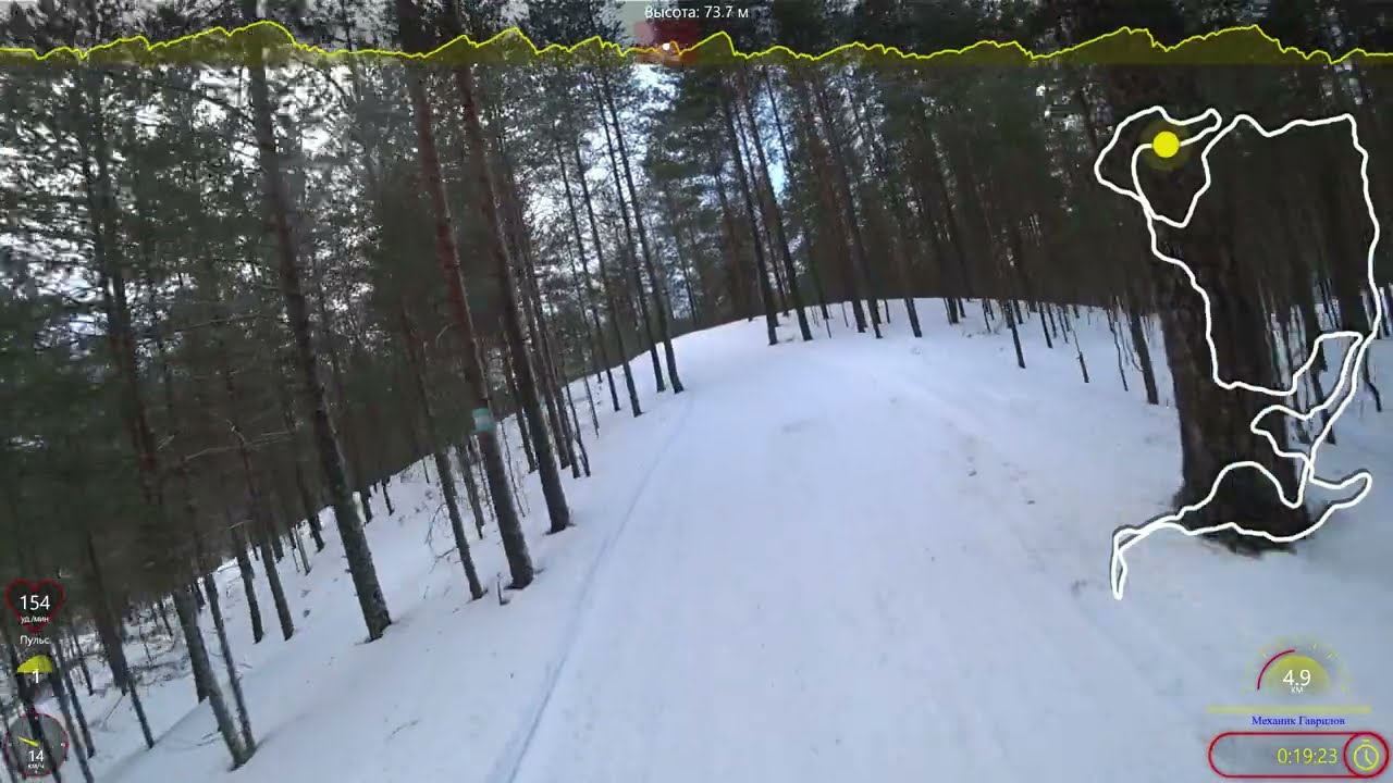 24.12.2022.  Орехово. Лыжная трасса.  Круг 10 км.