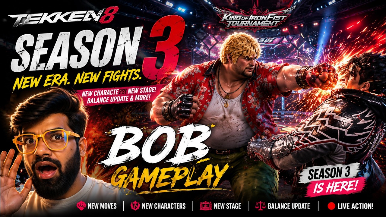 🔴TEKKEN 8 SEASON 3 🔥 BOB GAMEPLAY IS INSANE! | New Moves & Combos 🎮