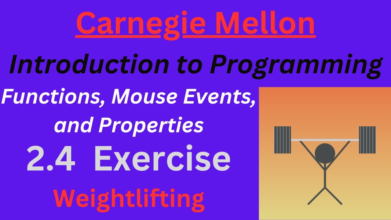 CM Intro to Programming  Unit 2 Lesson 4 Exercise: Weightlifting