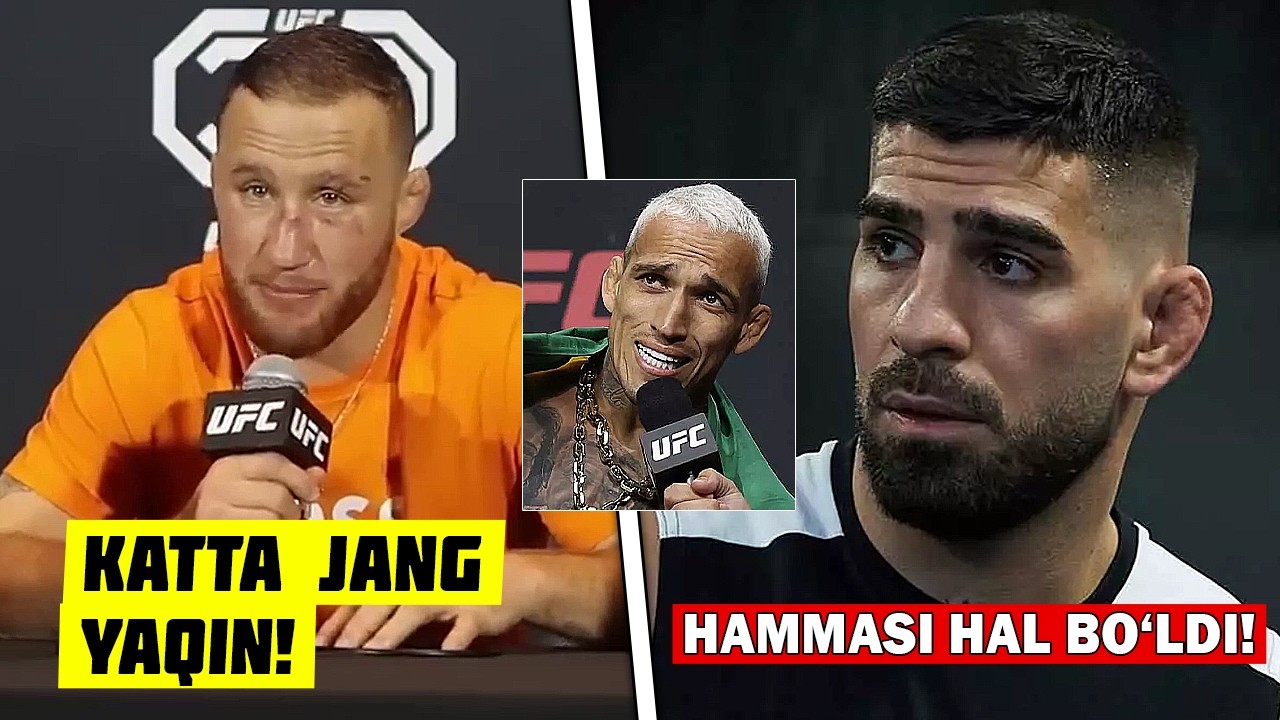 ILIA TOPURIA QAYTDI SUD ISHLARI TUGADI  JUSTIN GAETHJE OQ UY REJASI  CHARLES OLIVEIRA SIRNI OCHDI!