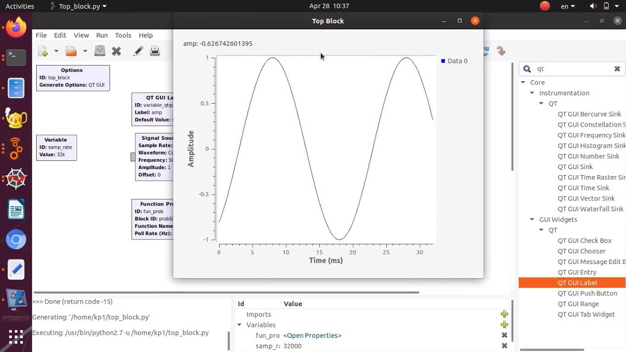 gnuradio function probe part1 | Helloworld