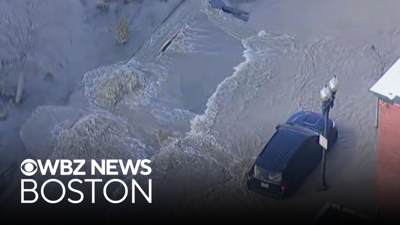 Water main break floods Jackson Square in Boston
