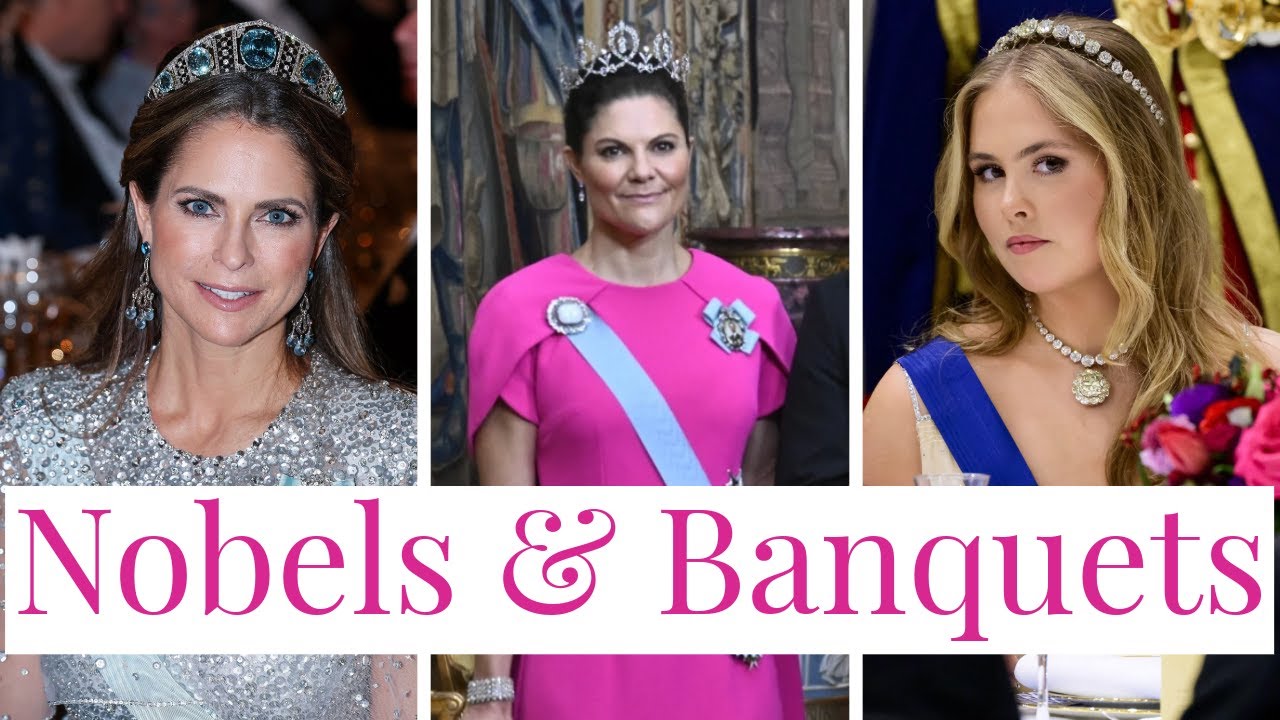 Swedes Host Nobel Prize Ceremony w/Victoria & Madeleine & Dutch State Banquet, w/Maxima and Amalia
