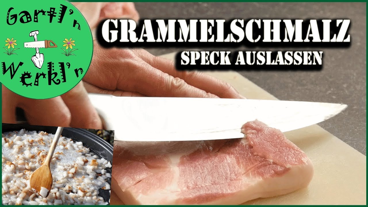 Grammelschmalz selbermachen. Griebenschmalz selbermachen