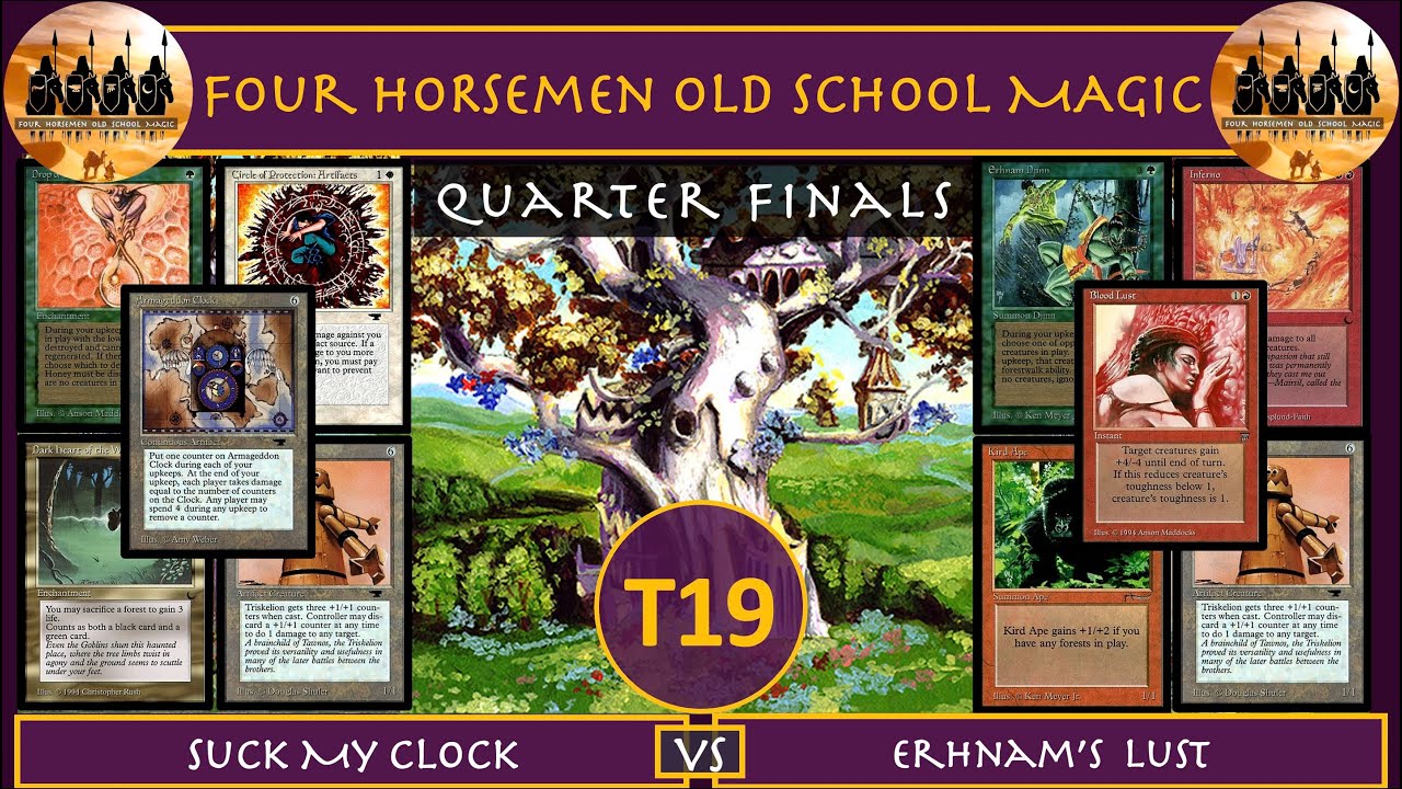 4HM Old School Magic T19 Qtr Finals Suck My Clock v Erhnam’s Lust #oldschoolmtg  #mtg #mtg9394