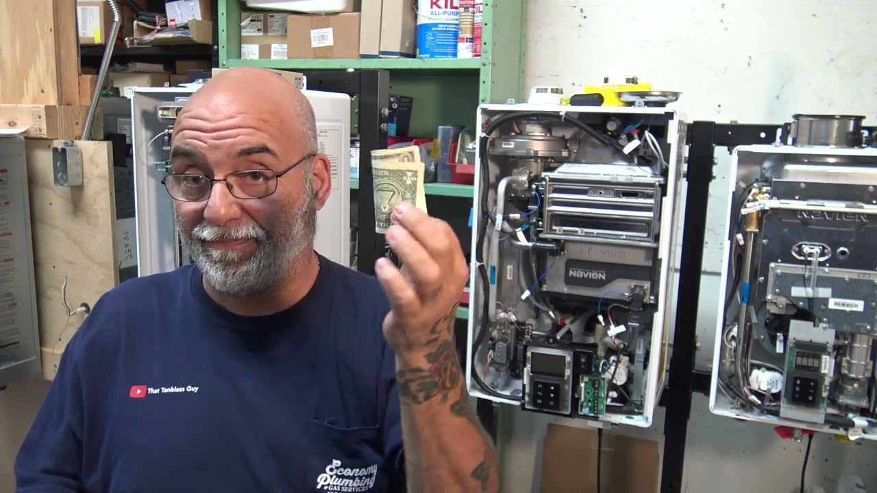 Cleaning the flame rod assembly on a Navien NPE unit