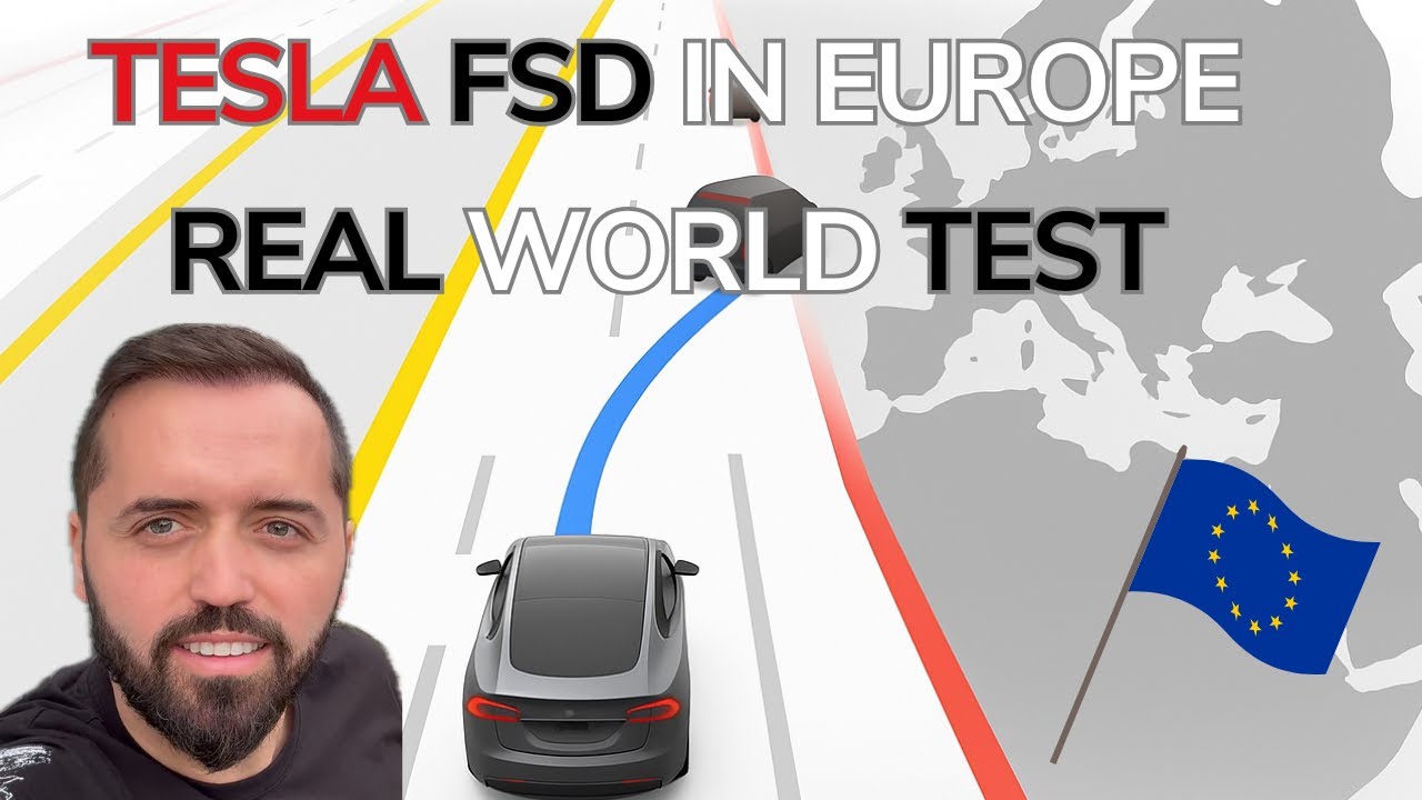 Tesla FSD в Европе: настоящее испытание! Справится ли она со светофорами и круговым движением?
