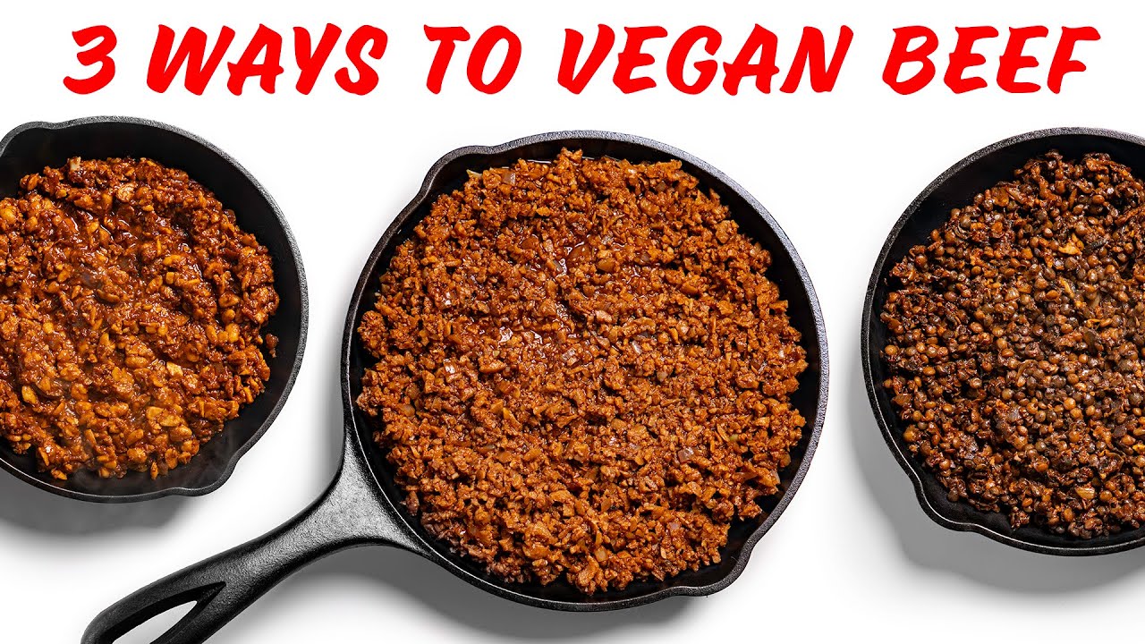 Cheap & Easy Vegan Ground Beef - 3 Recipes for Beginners