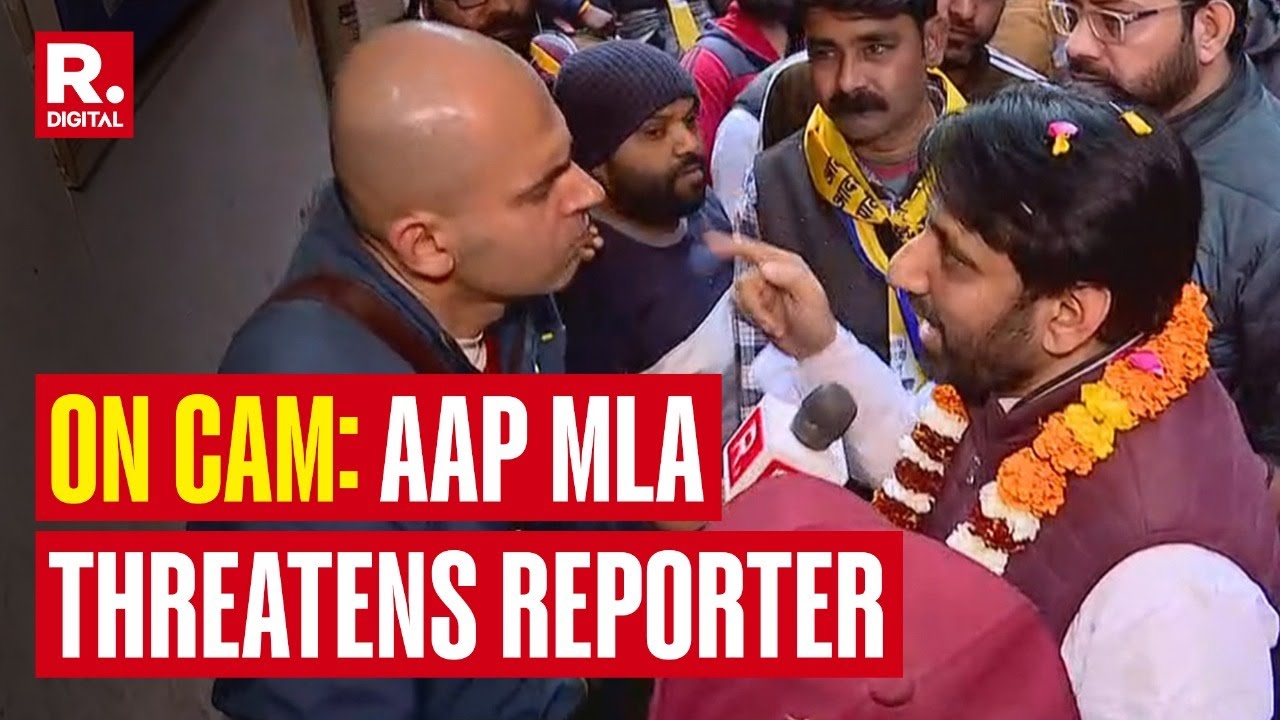 AAP MLA Amanatullah Khan's Open Threat To  Republic Reporter On Cam