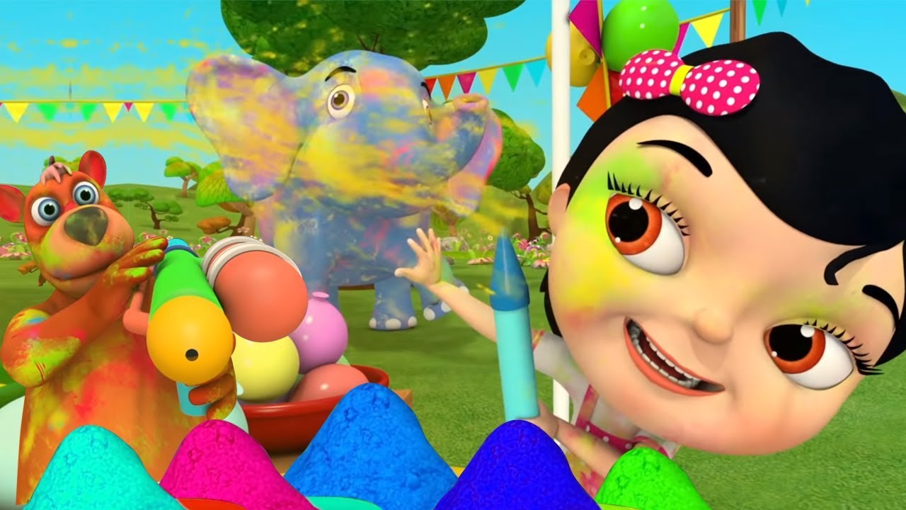 Holi Me Mach Gaya Dhamaal | Hindi Festival Song For Kids