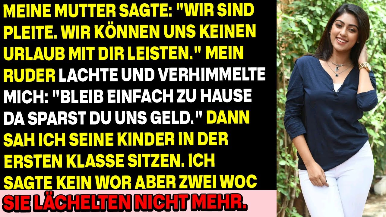 Meine Mutter sagte, wir seien pleite – dann sah ich sie in der First Class
