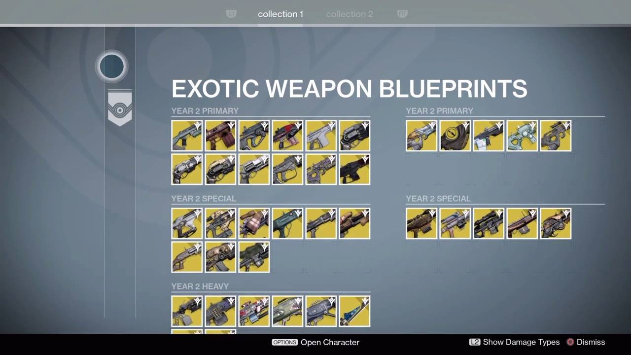 EVERY EXOTIC WEAPON IN YEAR 2 AND 1 - Destiny