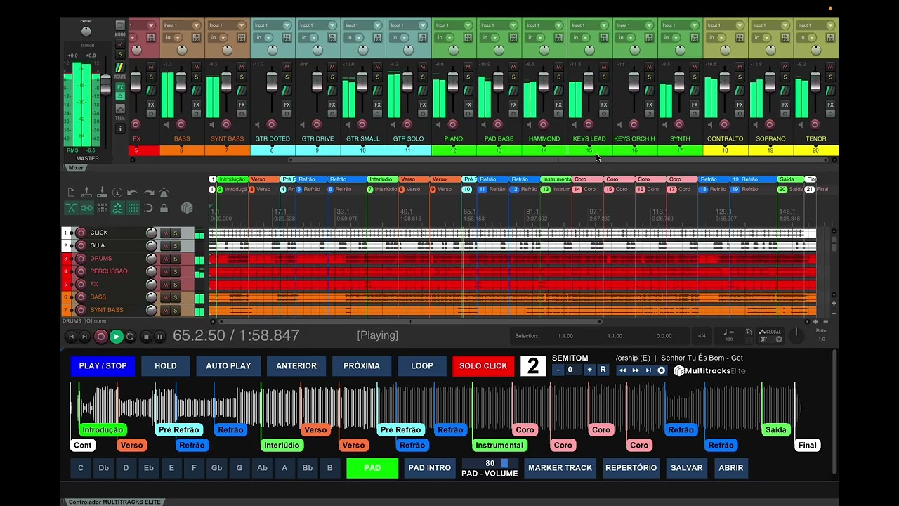 Senhor Tu És Bom - Get Worship - Playback (Multitracks Elite Cover)