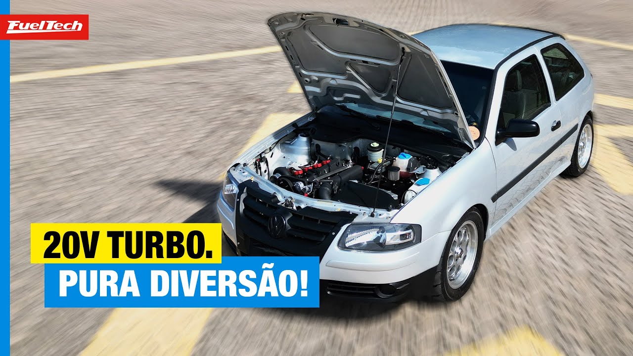 Gol G4 Turbo 20v anda com 2,7 bar de turbo e se diverte na arrancada!