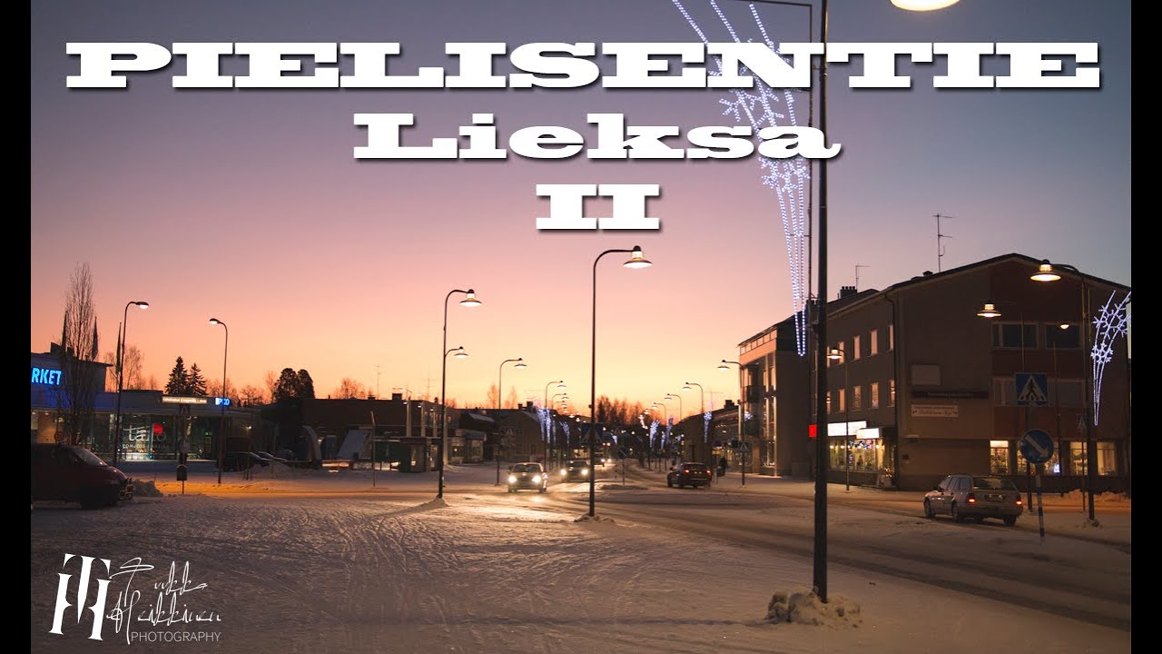 Lieksan keskusta valoisalla joulukuussa 2019