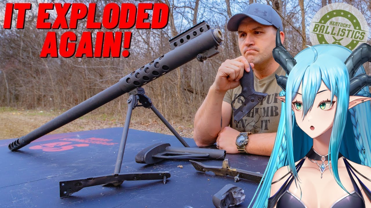 My 50 Cal Exploded...AGAIN !!! (Kentucky Ballistics Reaction)