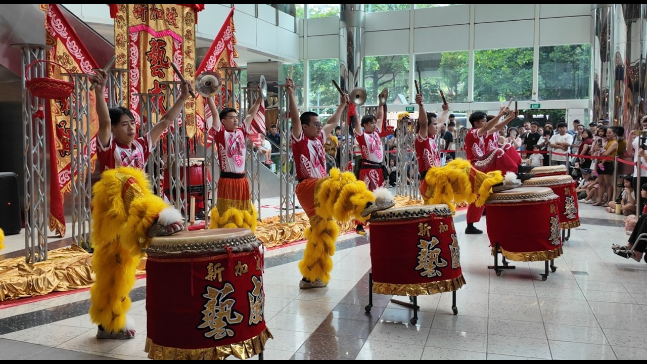 [4K] World Champion Yiwei Lion Dance on the High Poles and War Drums | 28.02.2026 | Harbourfront SG